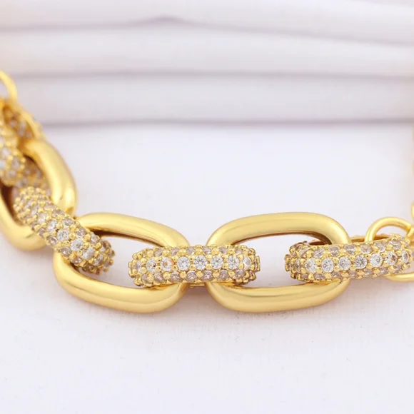 14k gold diamond bracelet - Picture 2 of 8